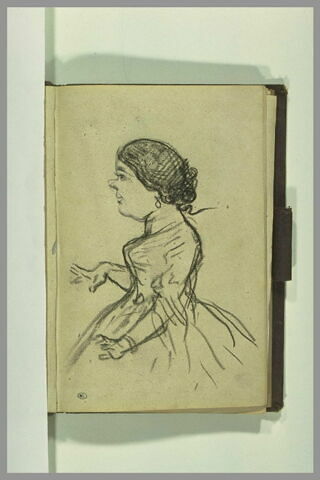 Etude d'une femme vue en buste et de profil, image 1/1