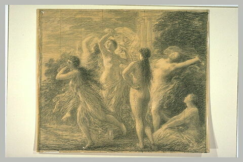 Le ballet des Troyens : cinq femmes dansant regardées par une femme assise, image 2/2