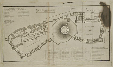 Plan du château de Windsor en 1844