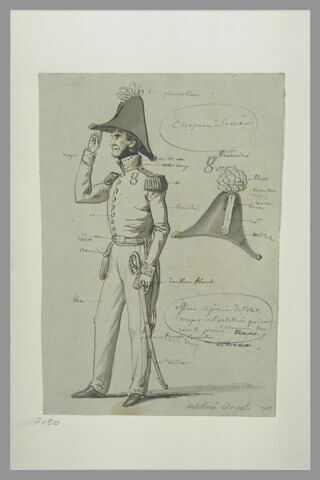 Officier supérieur de l'état-major de l'artillerie anglaise ; bicorne, image 2/2