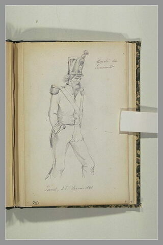Soldat pendant la révolution de 1848 à Paris, image 1/1