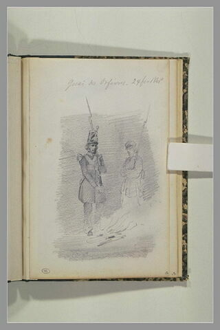 Deux hommes du peuple, pendant la révolution de 1848, à Paris