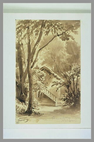 Une maison avec escalier extérieur dans un parc, à Chatenay, image 1/1