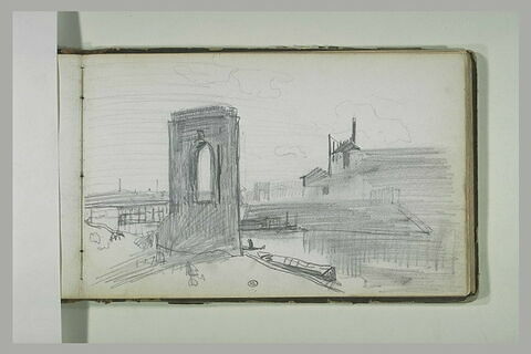 Usine avec un pont sur un canal, image 1/1