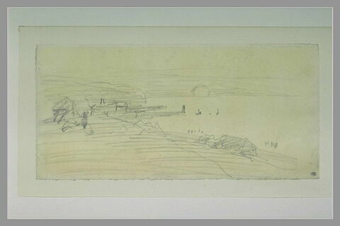 Paysage de mer avec soleil couchant, image 1/1
