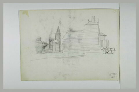 Charette près d'un bâtiment  et d'un portail, image 1/1