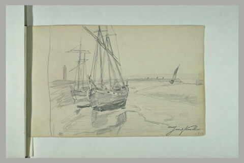 Barques échouées à marée basse, image 1/1