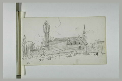 Eglise sur une place bordée de maisons, image 1/1