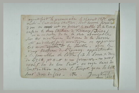 Texte manuscrit signé Jongkind, image 1/1