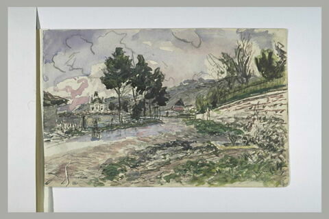 Paysage avec une route et plusieurs maisons, image 1/1