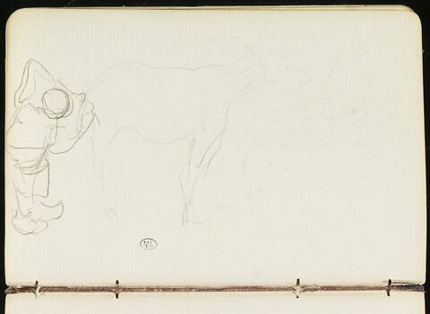 Croquis de cheval et palfrenier, image 1/1