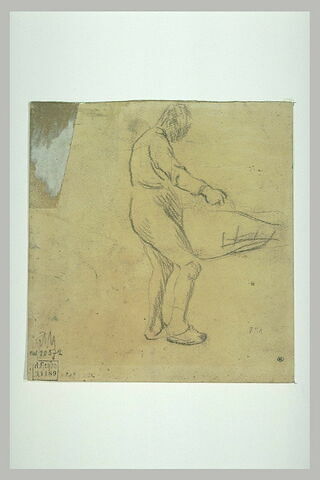 Etude d'homme tenant une corbeille, image 1/1