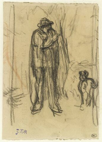 Berger debout dans un paysage, image 1/2