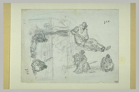 Etudes de figures assises, image 2/2