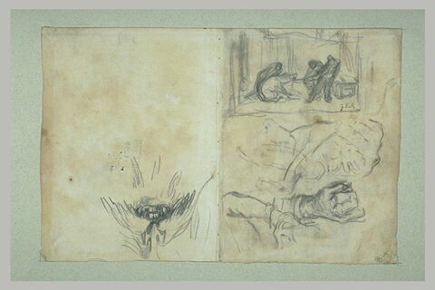 Etudes et esquisse de la mort du cochon, image 1/1
