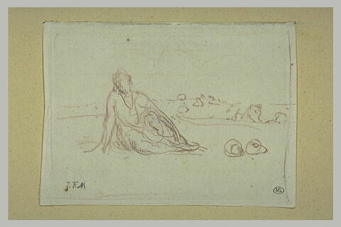 Femme assise, de face, image 1/1