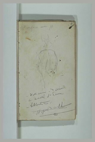 Croupe de cheval, et notes manuscrites, image 1/1