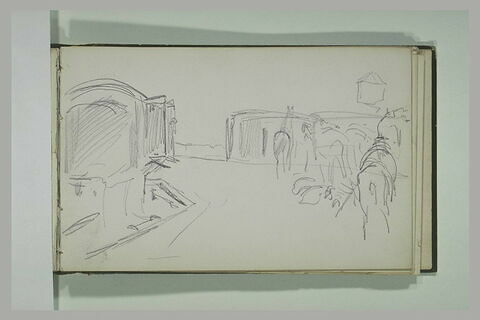 Chevaux devant des salles de manège, image 1/1