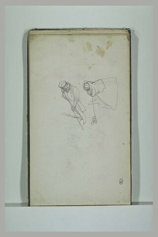 Deux études de personnages dans une rue, vus par dessus, image 1/1