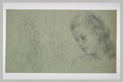 Portrait de petite fille en buste et Madone à l'Enfant, image 1/1