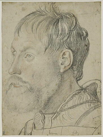 Tête d'homme, cheveux en désordre, de trois quarts à gauche, image 2/2