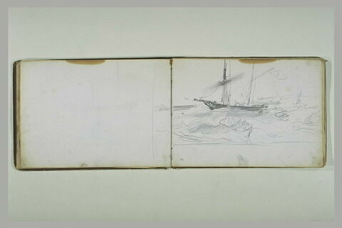 Bateaux et figure dans un canot en mer, image 2/2