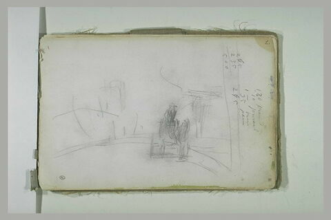 Personnage en cariole, sur une route, image 2/2