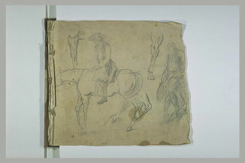 Etudes de chevaux et de cavaliers, image 1/1