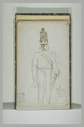 Caricature d'un militaire, debout, de face, image 1/1
