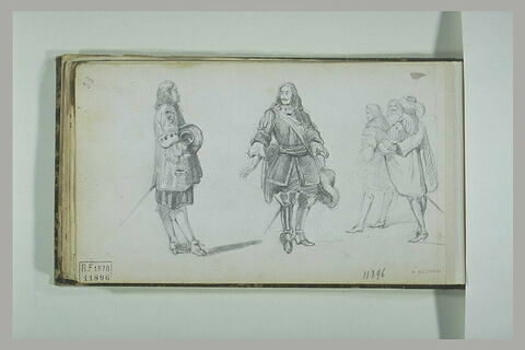 Etudes d'hommes en costume Louis XIV, image 1/1