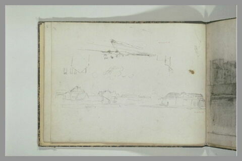 Vue d'une port, et vue d'une ville depuis les berges d'une rivière, image 1/1