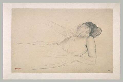 Jeune homme nu, allongé sur le dos, image 2/2