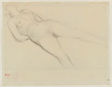Femme nue, étendue sur le dos
