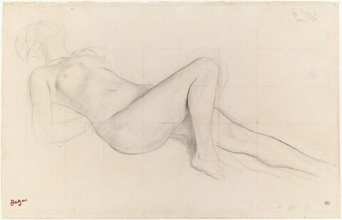 Femme nue, étendue sur le dos