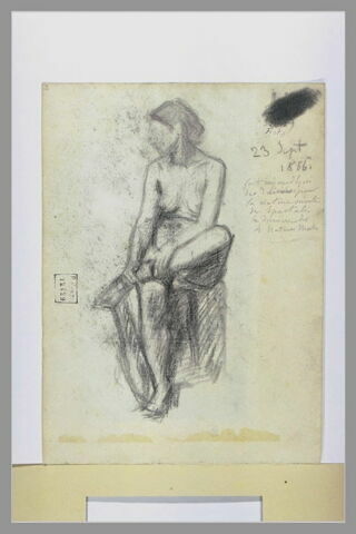 Etude de femme assise, jambes croisées, image 2/2