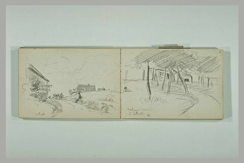 Figure d'homme assis en bordure d'un chemin, à Sotteville, image 2/4