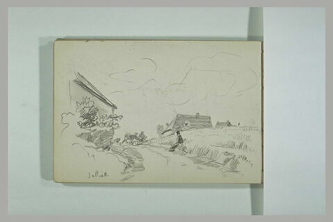 Figure d'homme assis en bordure d'un chemin, à Sotteville, image 3/4