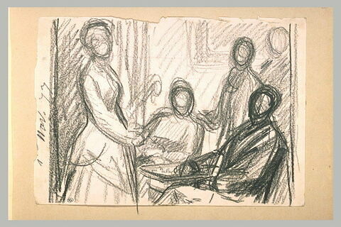 Etude pour le portrait de la famille Dubourg, image 2/2