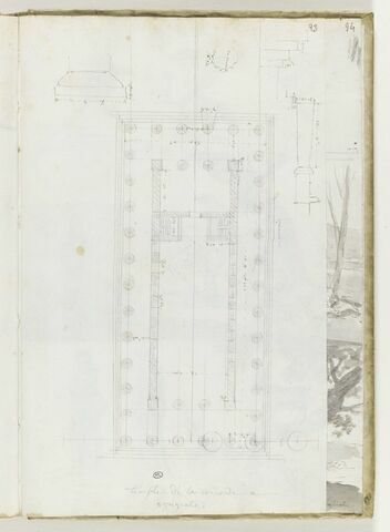 Plan du temple de la Concorde à Agrigente