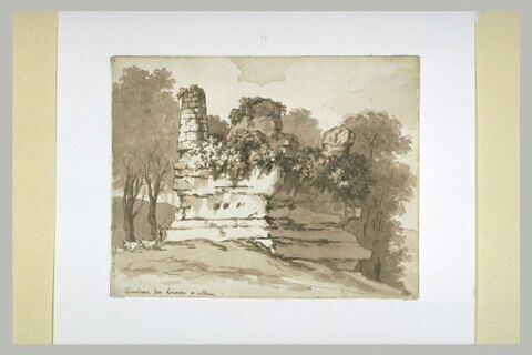 Ruine romaine parmi des arbres, image 2/2