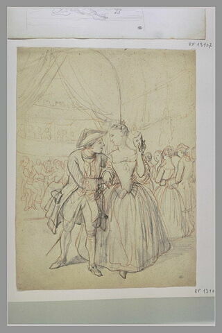Scène de bal, époque Louis XV, image 1/1