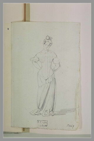Femme en corset, laissant tomber son jupon, image 1/1