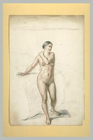 Femme nue, debout, de face, image 1/1