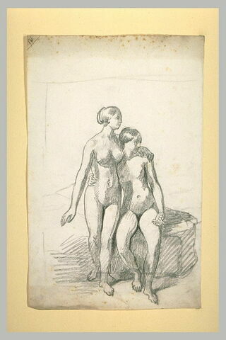 Deux femmes nues enlacées, image 1/1