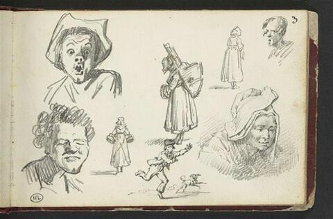 Divers croquis de personnages