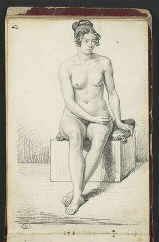 Femme nue, assise