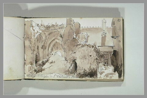 Vue des ruines de l'église de Saint-Thibault, à Provins, image 2/2