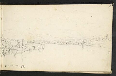 Paysage fluvial à Bâle, 2 août 1823, image 1/3