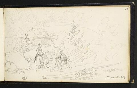 Figures se reposant dans un paysage, image 1/2