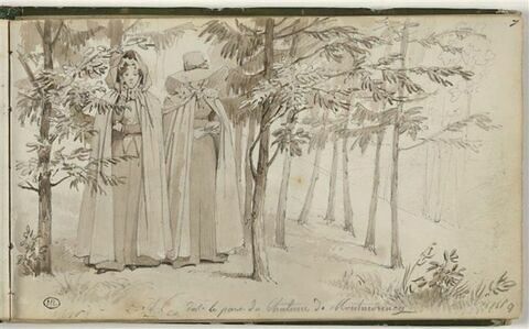 Deux femmes dans le parc du château de Montmorency